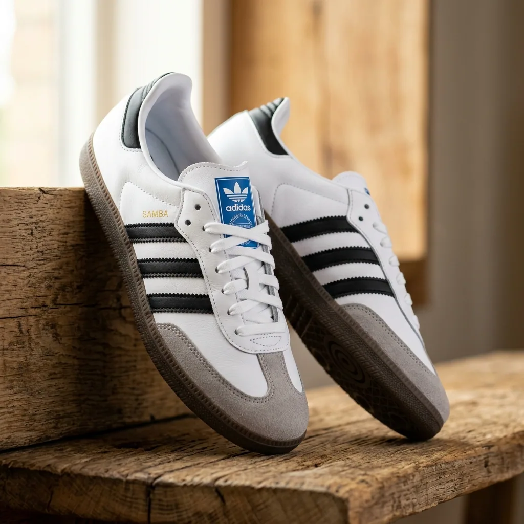 adidas Samba in Cloud White / Core Black / Gum